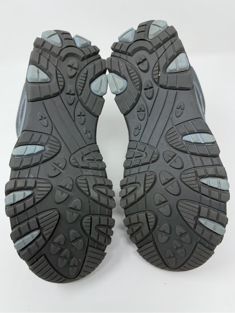Merrell kids Gray & Blue Hiking Boots with Pink Logo Accent Sz.4.5 - Picture 9 of 9